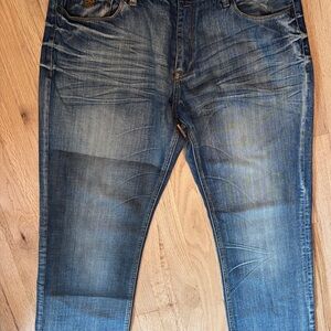 Men’s Vintage Rocawear Blue Jeans Straight Fit Sz 38 (actual 40x34.5)